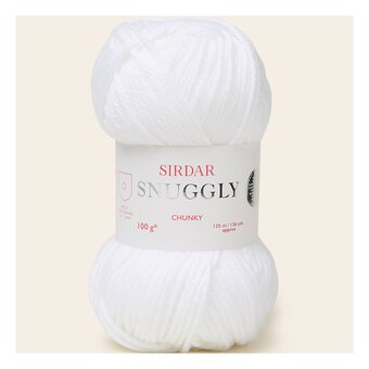 Sirdar White Snuggly Chunky 100g