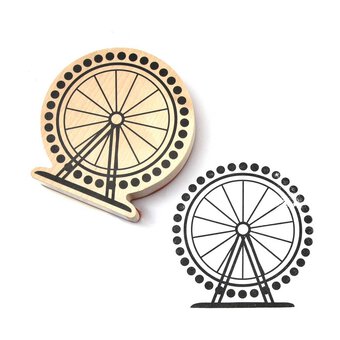London Eye Wooden Stamp 11.5cm x 11cm