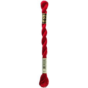 DMC Red Pearl Cotton Thread Size 5 25m (817) image number 3