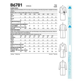Butterick Women’s Dress Sewing Pattern B6781 (18W-24W)