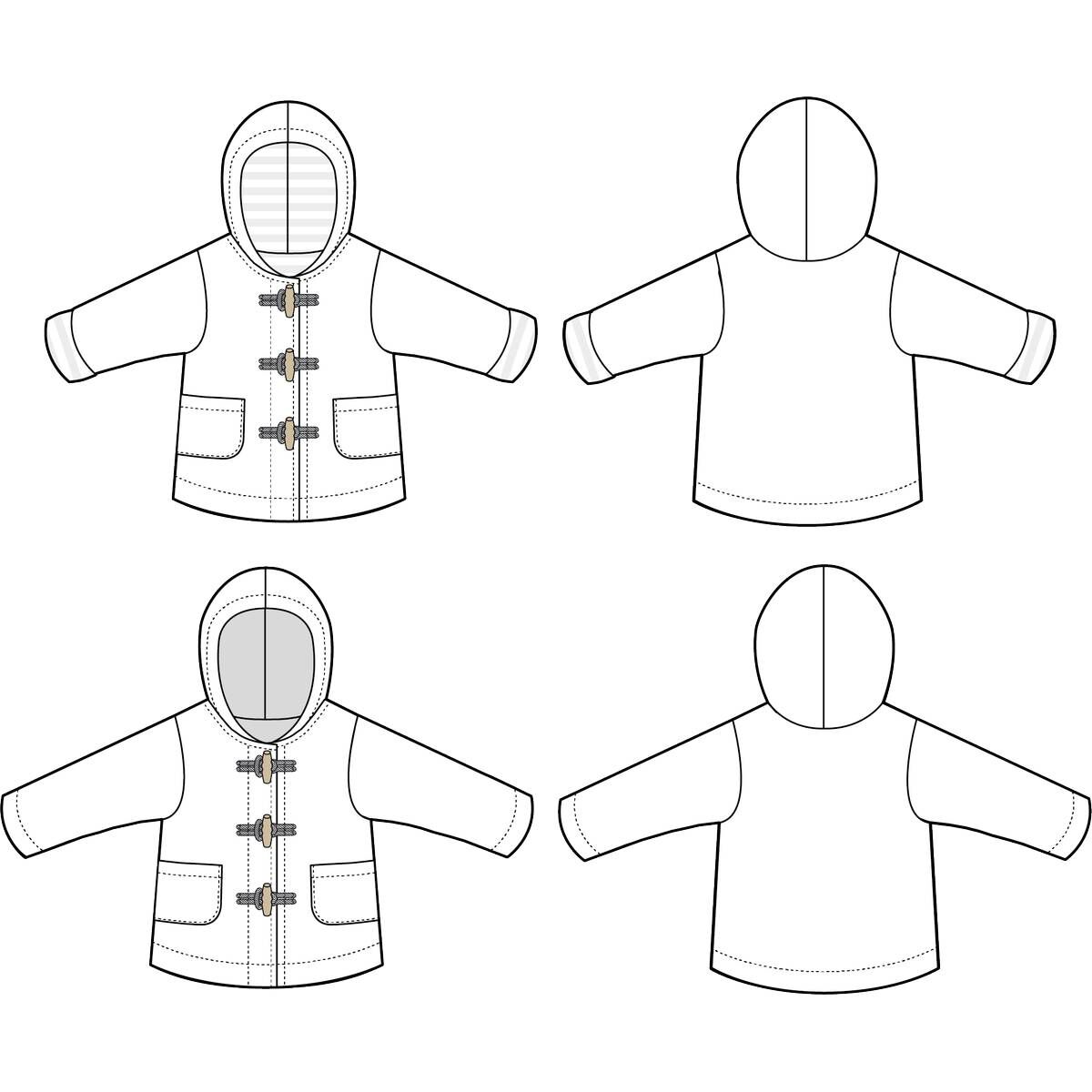 Poppy & Jazz Walnut Duffle Coat Sewing Pattern (1.56) Hobbycraft