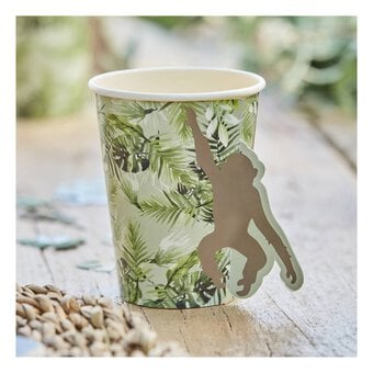 Ginger Ray Monkey Party Paper Cups 8 Pack image number 2