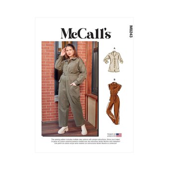 McCall's Women's Jumpsuit Sewing Pattern M8243 (KK 26W-32W)