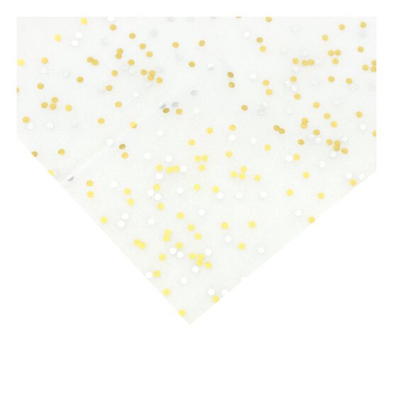 Gold and Silver Spot Printed Tissue Paper 50cm x 70cm 6 Pack image number 2