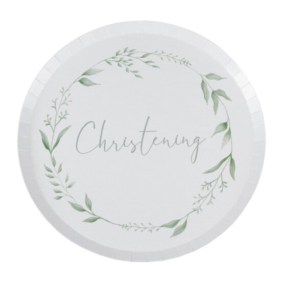 Ginger Ray Christening Wreath Plates 8 Pack image number 2