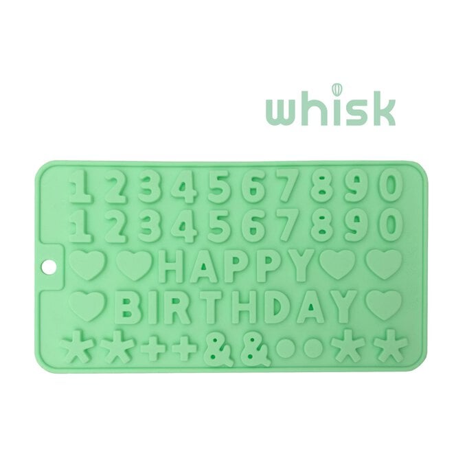 Whisk Happy Birthday Number Silicone Candy Mould  image number 1