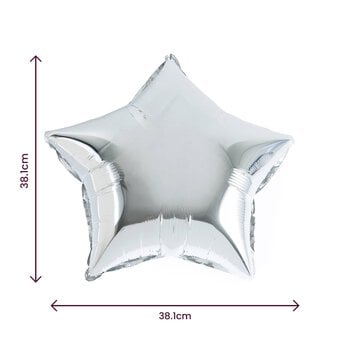 Large Silver Foil Star Balloon