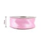 Pale Pink Wire Edge Satin Ribbon 25mm x 3m image number 3