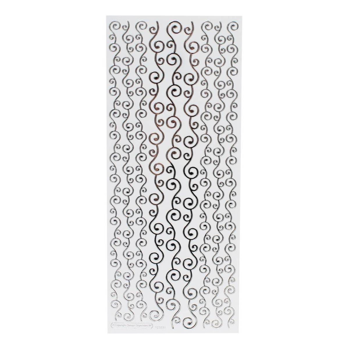 ANITAS CRAFT STICKERS SILVER NUMBERS 