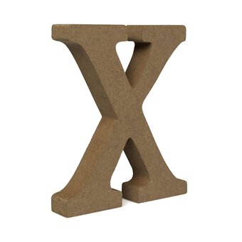 MDF Wooden Letter X 13cm