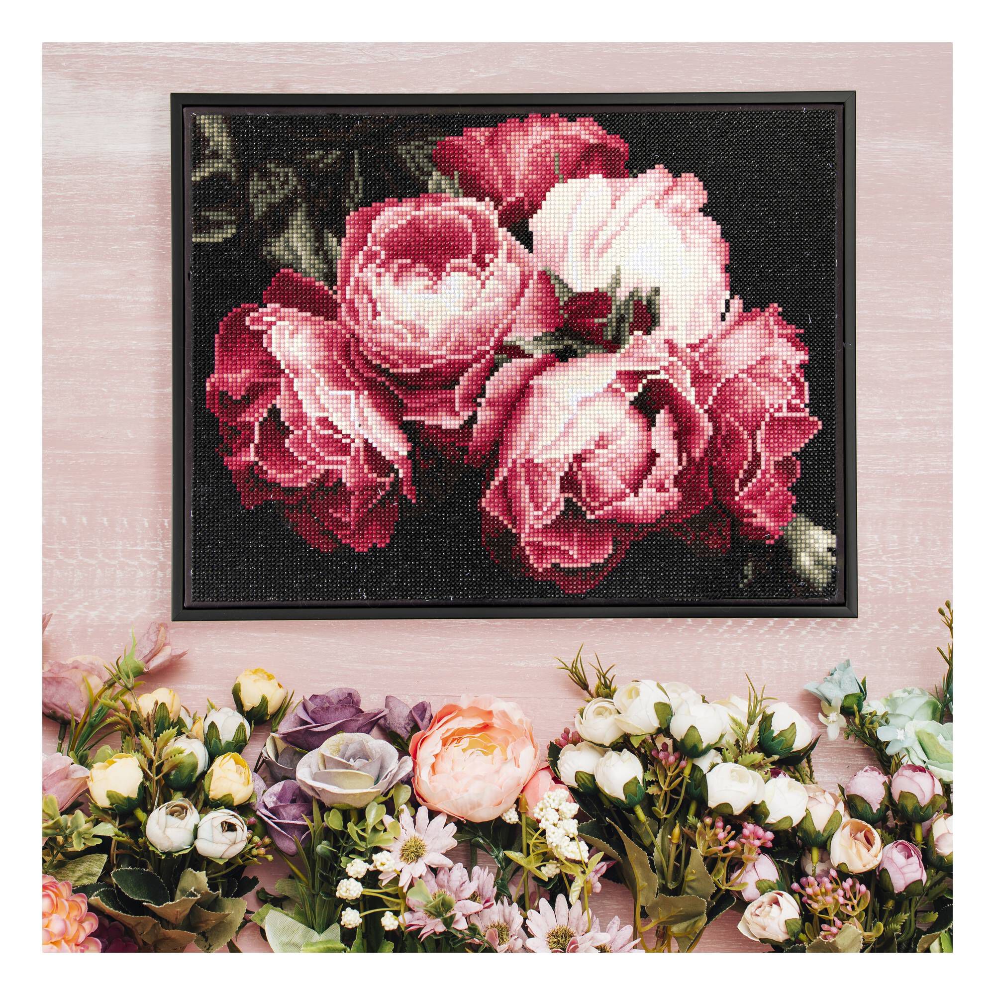 DIAMOND DOTZ - Kit Diamond Art A Forma Di Foglia - 19x25 Cm - Per Adulti, Rilassante E Creativo, Con Gemme Colorate E Tela Autoadesiva