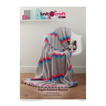 Knitcraft Ripple Rainbow Blanket Digital Pattern 0155