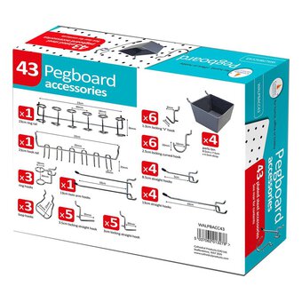Pegboard Accessories 43 Pieces