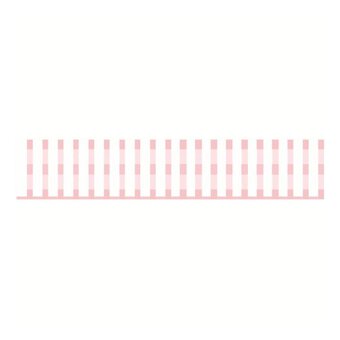 Light Pink Gingham Ribbon 15mm x 4m