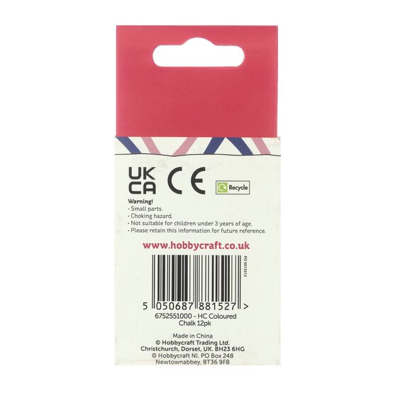 Coloured Chalks 12 Pack image number 2