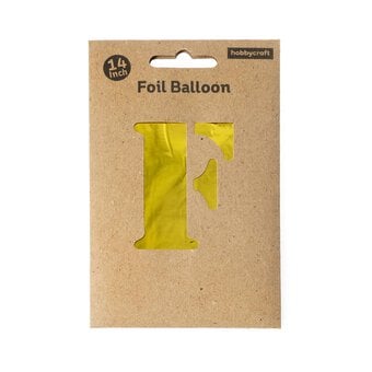 Gold Foil Letter F Balloon image number 3