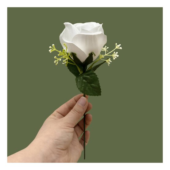 White Rose Bloom Pick 23cm image number 4