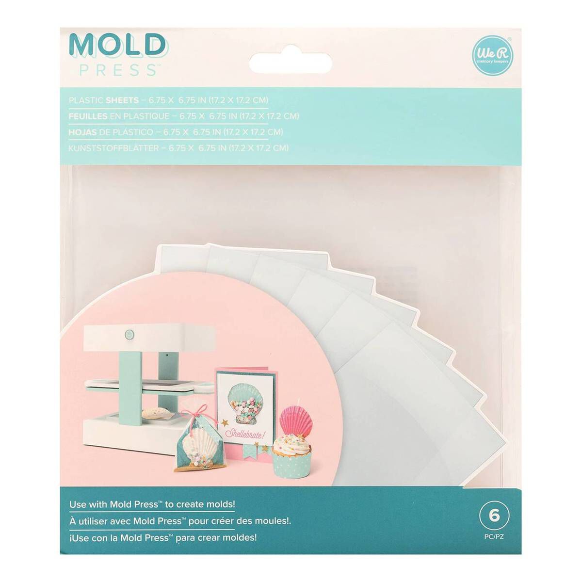 We R Memory Keepers Mould Press Plastic Sheets 6 Pack Hobbycraft