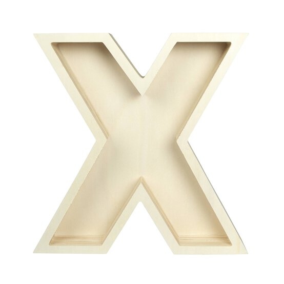 Wooden Fillable Letter X 22cm image number 2