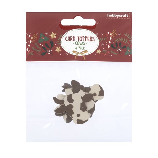 Cow Head Card Toppers 4 Pack image number 4