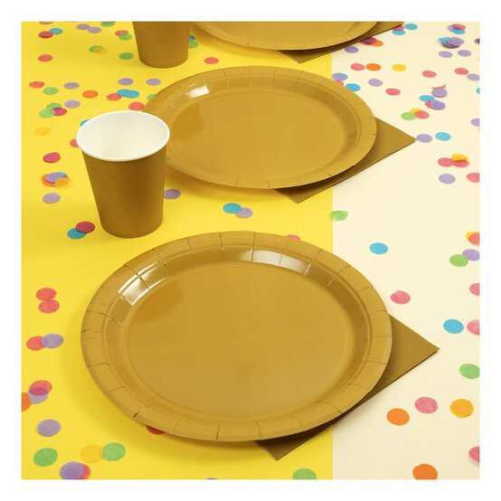 Gold Paper Cups 8 Pack image number 3