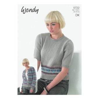 Wendy Merino DK Fairisle Sweater and Cardigan Digital Pattern 5722