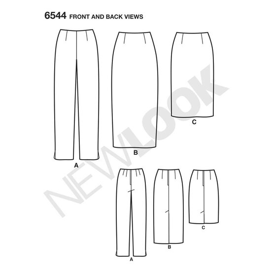 New Look Women's Skirt and Trousers Sewing Pattern 6544 image number 2