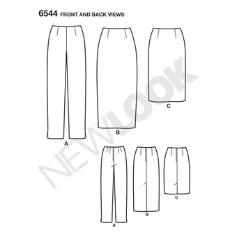 New Look Women's Skirt and Trousers Sewing Pattern 6544 image number 2