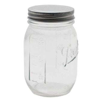 Fresh Embossed Clear Glass Jar 490ml image number 3