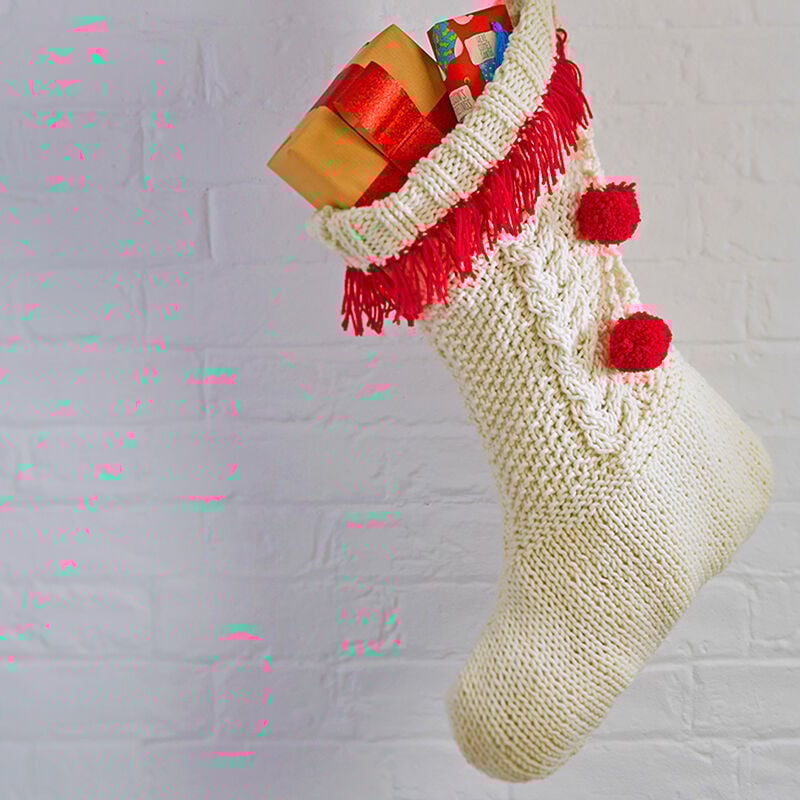 Cable Knit Christmas Stocking Pattern Hobbycraft
