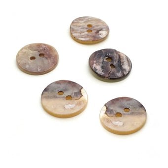 Hemline Natural Shell Mother of Pearl Button 5 Pack