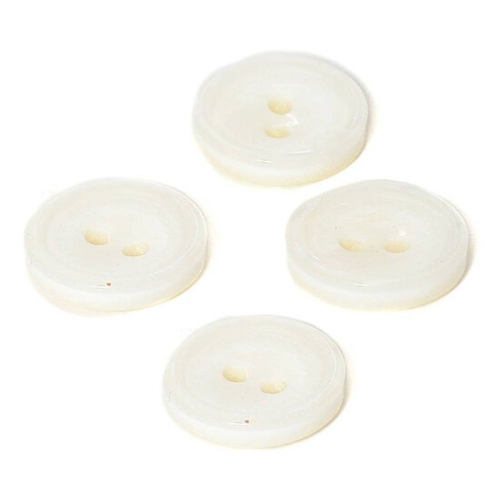 Hemline White Basic Knitwear Button 4 Pack image number 1