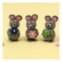 Grey Mice Decorations 3 Pack image number 1