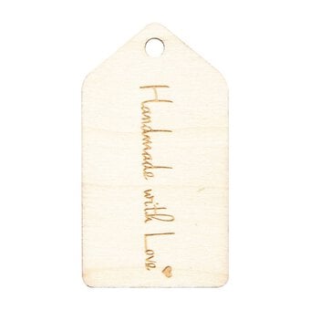 Papermania Handmade with Love Wooden Tags 6 Pack