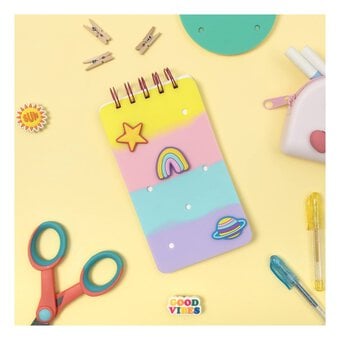Mini Pastel Notebook with Charms