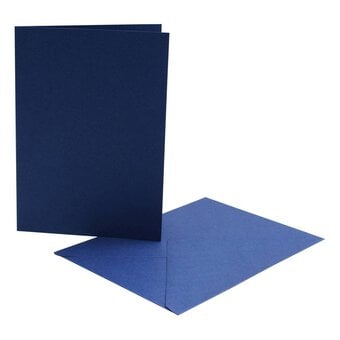Blue Cards and Envelopes A6 6 Pack