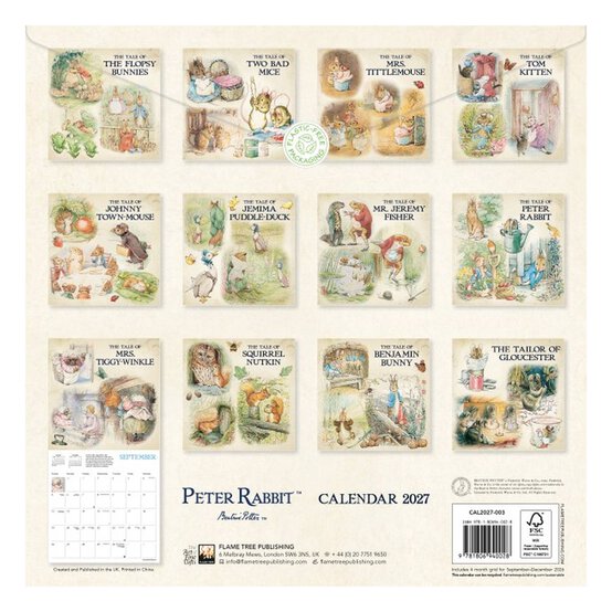 Peter Rabbit Wall Calendar 2027 image number 4