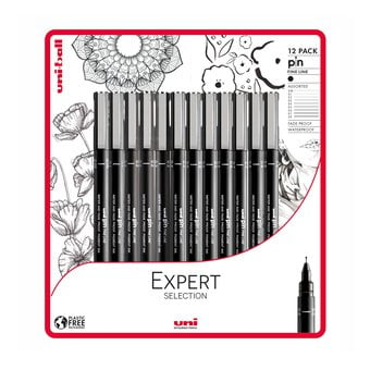Uni-ball PIN Expert Selection Fineliners 12 Pack