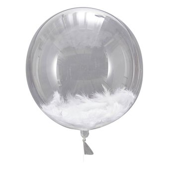 Ginger Ray Large White Feather Orb Balloons 3 Pack