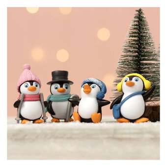 Penguin Resin Decorations 4 Pack