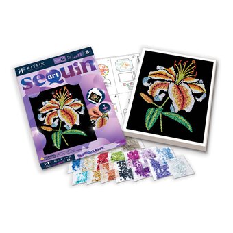 Kitfix Tiger Lily Sequin Art Purple Kit