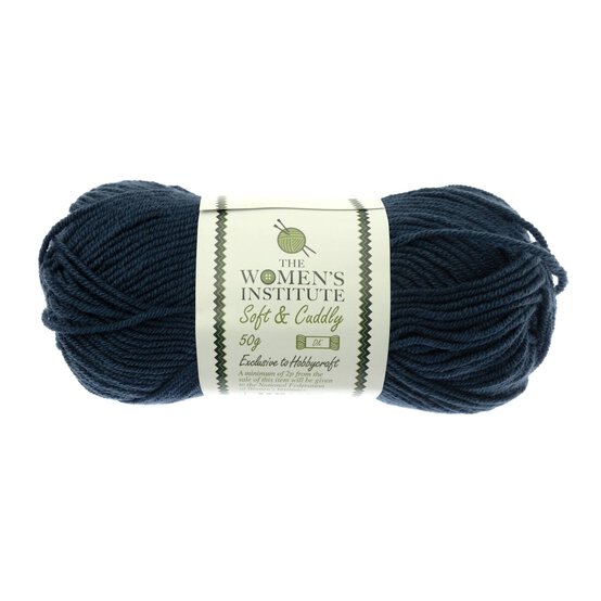 Women's Institute Dark Blue Soft and Cuddly DK Yarn 50g image number 1