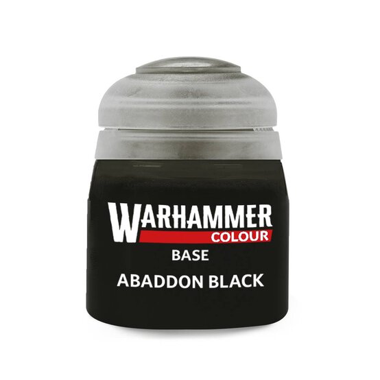 Warhammer Abaddon Black Base Paint 12ml image number 1