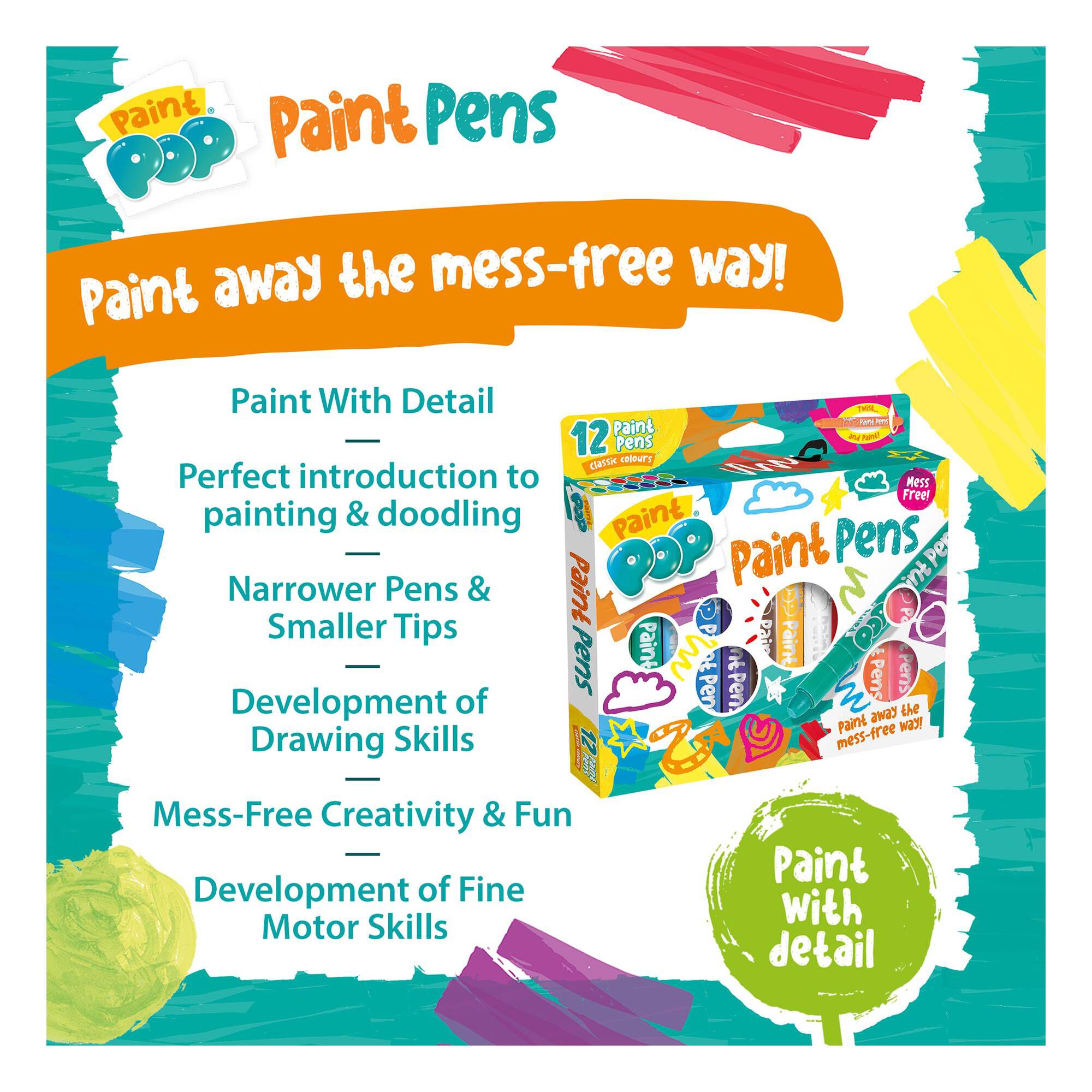Paint Pop Paint Pens 12 Pack Hobbycraft