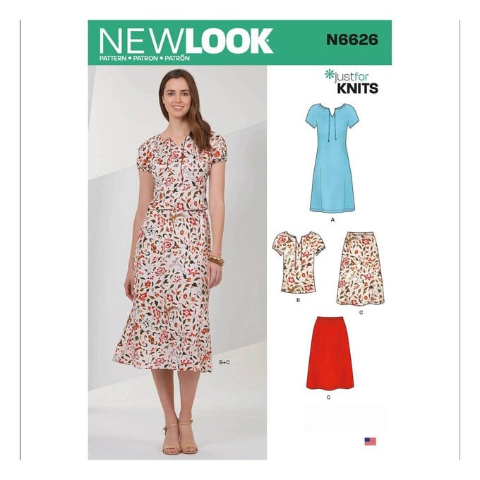 New Look Women's Dress and Skirt Sewing Pattern N6626 image number 1