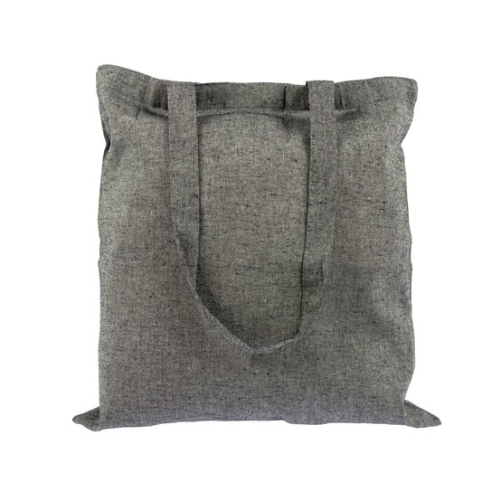 Grey Cotton Tote Shopping Bag 40cm x 38cm image number 1