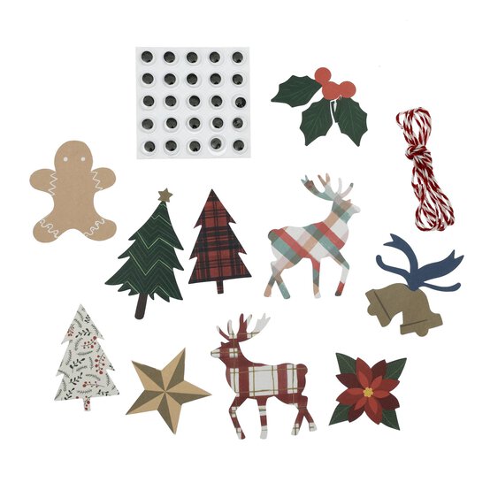 Tartan Christmas Card Kit 5 x 7 Inches 10 Pack image number 4