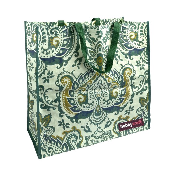 Green Paisley Woven Bag for Life image number 1