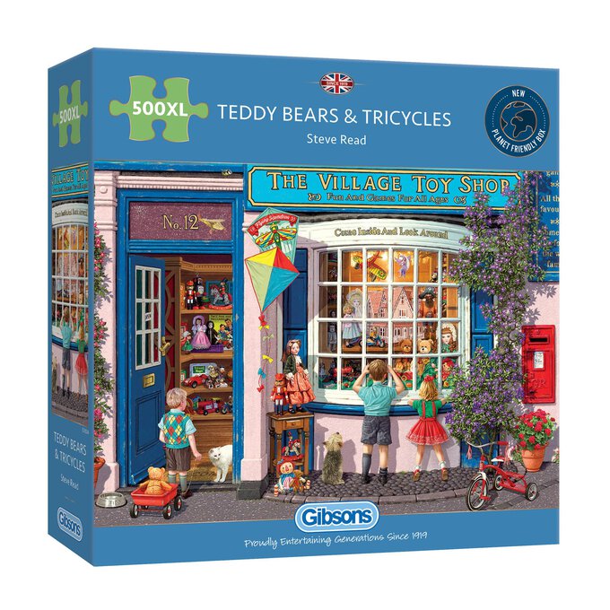 Gibsons Teddy Bears and Tricycles Jigsaw Puzzle 500 XL Pieces Hobbycraft
