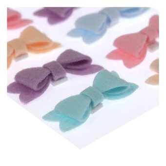 Pastel Felt Bows 8 Pack 